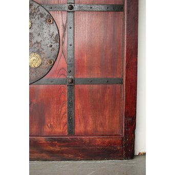 総欅 朱格子蔵戸　W110 