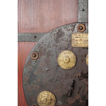 総欅 朱格子蔵戸　W110 