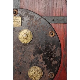 総欅 朱格子蔵戸　W110 