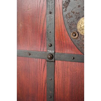 総欅 朱格子蔵戸　W110 