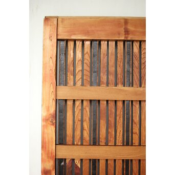 総欅 朱格子蔵戸　W110 