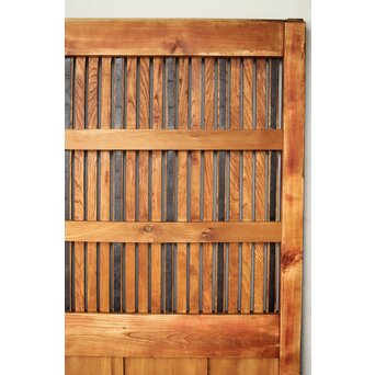 総欅 朱格子蔵戸　W110 