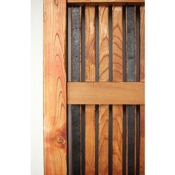 総欅 朱格子蔵戸　W110 