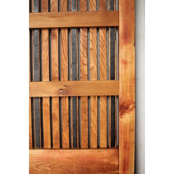 総欅 朱格子蔵戸　W110 