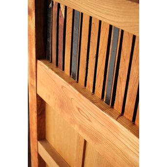 総欅 朱格子蔵戸　W110 