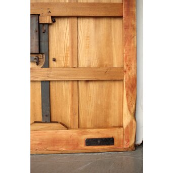 総欅 朱格子蔵戸　W110 