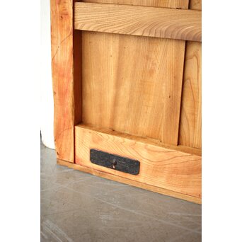 総欅 朱格子蔵戸　W110 