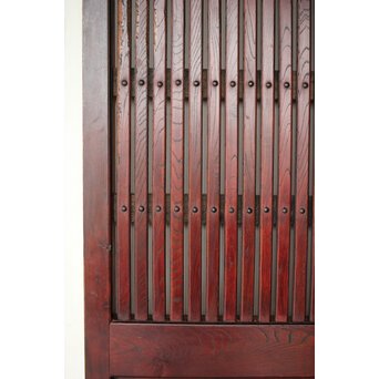 総欅 朱格子蔵戸　W110 印象的な朱