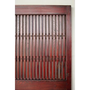 総欅 朱格子蔵戸　W110 