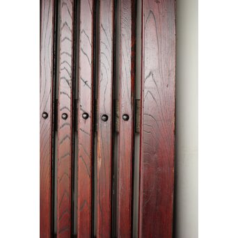 総欅 朱格子蔵戸　W110 