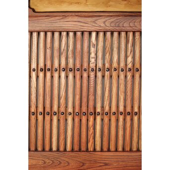 天地板 総欅巾着金具蔵戸　W111 磨きは美しく　欅の良さは前面に