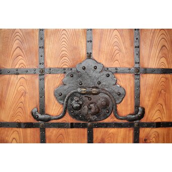 天地板 総欅巾着金具蔵戸　W111 