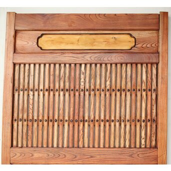 天地板 総欅巾着金具蔵戸　W111 上部にも板