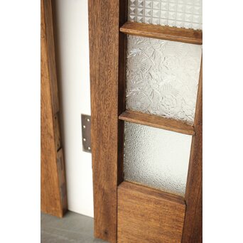 ラワンの洋館観音開きプレスガラスドア 3枚仕様　GD0181 