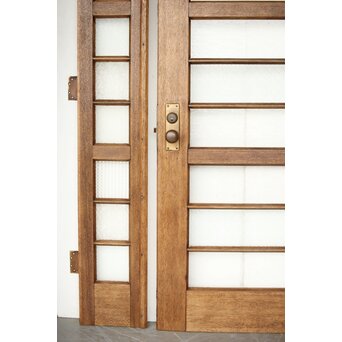 ラワンの洋館観音開きプレスガラスドア 3枚仕様　GD0181 