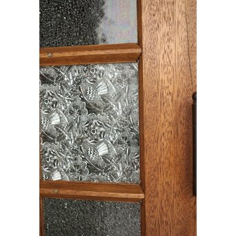 ラワンの洋館観音開きプレスガラスドア 3枚仕様　GD0181 