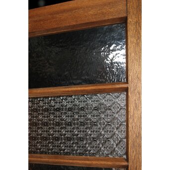 ラワンの洋館観音開きプレスガラスドア 3枚仕様　GD0181 