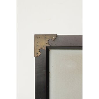 篠原如雪 木彫彩色南国花鳥図屏風　X414 