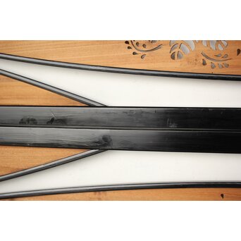 桐紋透かしの変則デザイン黒枠欄間 2枚1組　R0310 