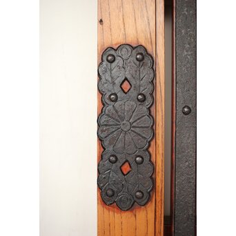 総欅 重金具格子蔵戸　W114Y 