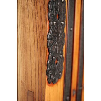 総欅 重金具格子蔵戸　W114Y 