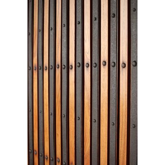 総欅 重金具格子蔵戸　W114Y 