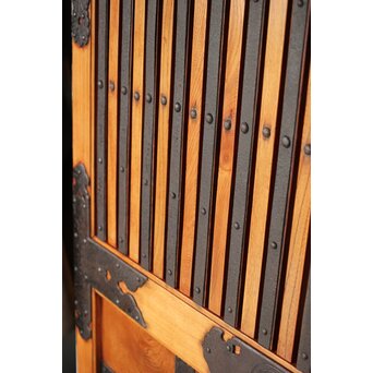 総欅 重金具格子蔵戸　W114Y 