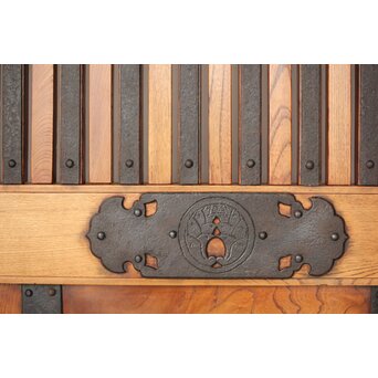 総欅 重金具格子蔵戸　W114Y 