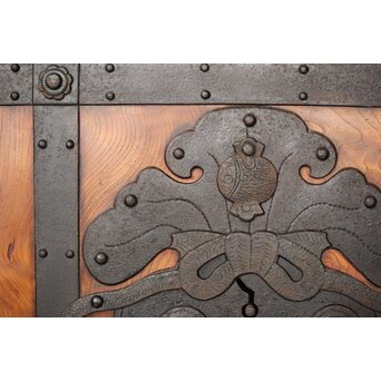 総欅 重金具格子蔵戸　W114Y 