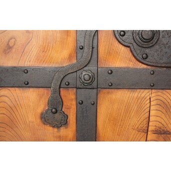 総欅 重金具格子蔵戸　W114Y 