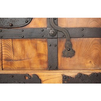 総欅 重金具格子蔵戸　W114Y 