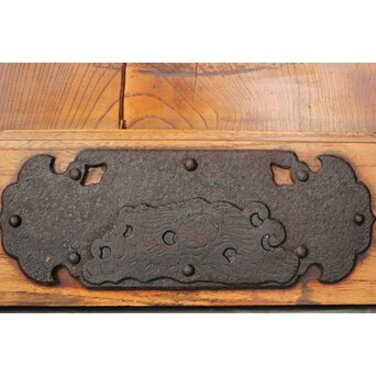 総欅 重金具格子蔵戸　W114Y 