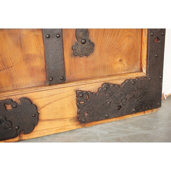 総欅 重金具格子蔵戸　W114Y 