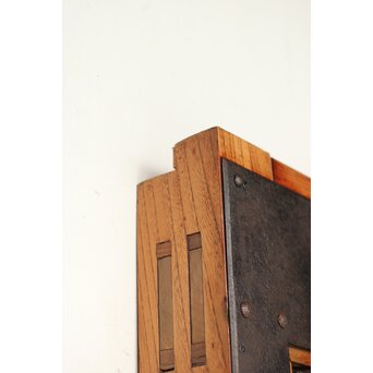 総欅 重金具格子蔵戸　W114Y 