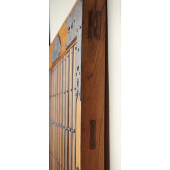 総欅 重金具格子蔵戸　W114Y 