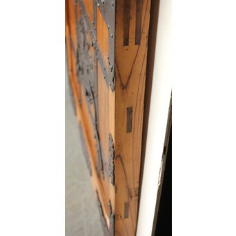 総欅 重金具格子蔵戸　W114Y 