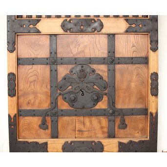 総欅 重金具格子蔵戸　W114Y 