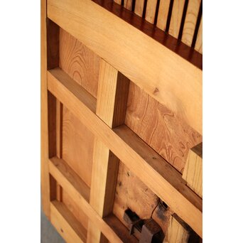 総欅 重金具格子蔵戸　W114Y 