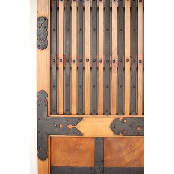 総欅 重金具格子蔵戸　W114Y 