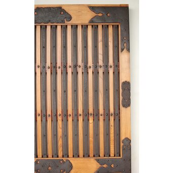 総欅 重金具格子蔵戸　W114Y 