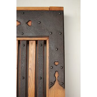 総欅 重金具格子蔵戸　W114Y 