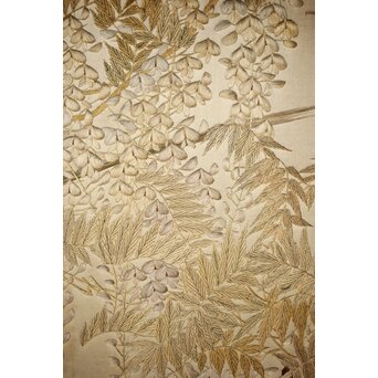 意匠明治刺繍 三枚屏風　Z425 