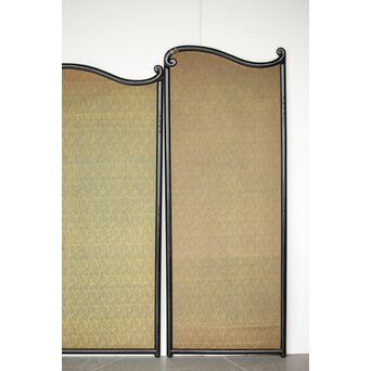 意匠明治刺繍 三枚屏風　Z425 