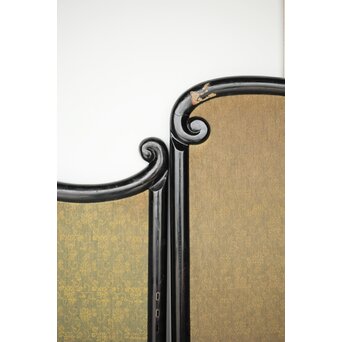 意匠明治刺繍 三枚屏風　Z425 