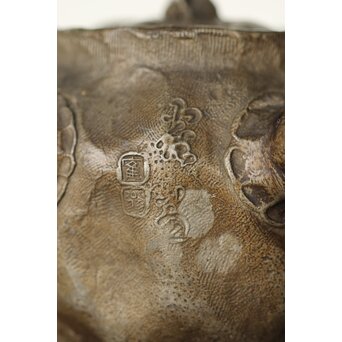 隺翁 砲口唐木手 錫急須　M368 