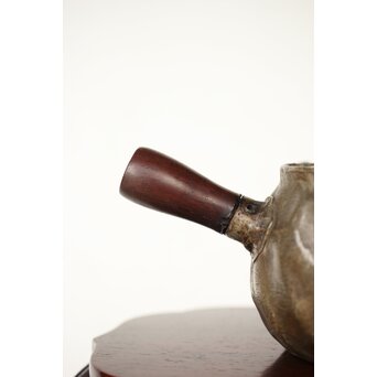 隺翁 砲口唐木手 錫急須　M368 