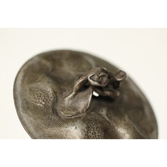 隺翁 砲口唐木手 錫急須　M368 