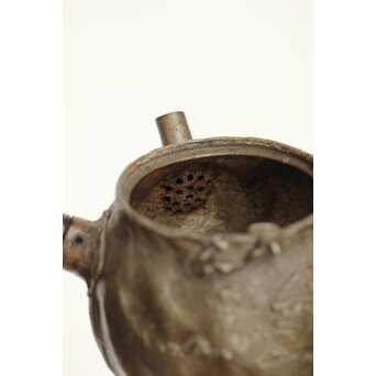 隺翁 砲口唐木手 錫急須　M368 