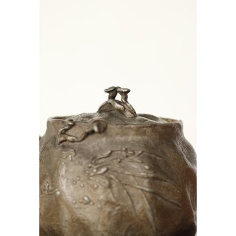 隺翁 砲口唐木手 錫急須　M368 