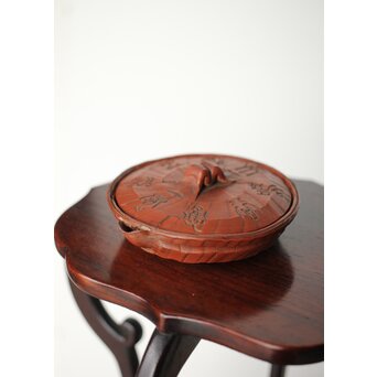 常滑 清水石仙 朱泥宝瓶　P402 